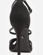 vices Sandale Negre cu toc stiletto decorate cu barete Dorotina