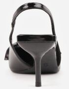 vices Sandale Negre cu Toc Subțire Slingback Decorate cu Fundă Nilendria