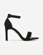 vices Sandale Negre cu Toc Tip Stiletto cu Branț din Piele Sonalitena