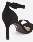 vices Sandale Negre cu Toc Tip Stiletto cu Branț din Piele Sonalitena