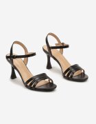 vices Sandale negre din Piele ecologică cu Toc Stiletto cu Cataramă Ploemis