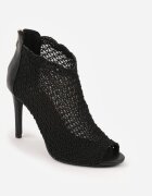 vices Sandale Negre Elegante Perforate cu toc stiletto Nelithin
