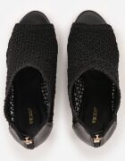 vices Sandale Negre Elegante Perforate cu toc stiletto Nelithin