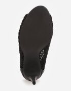 vices Sandale Negre Elegante Perforate cu toc stiletto Nelithin