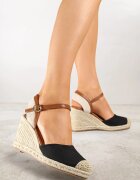 vices Sandale Negre în stil Espadrile pe pană din împletitură Amoiella