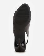 vices Sandale Negre Lăcuite cu toc cui Slingback cu cataramă metalică Armonia