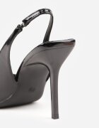 vices Sandale Negre Lăcuite cu toc cui Slingback cu cataramă metalică Armonia