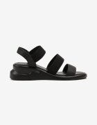 vices Sandale negre pe pană decorate cu curele din împletitură Atoriela
