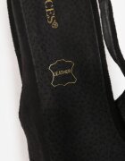 vices Sandale Negre pe toc conic cu branț din piele naturală fără călcâi Selenis