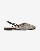 vices Sandale Negre Slingback cu Ornamente Metalice Janavie
