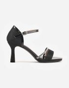 vices Sandale Negre stiletto Decorate cu zirconii și sclipici Lenallis