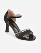 vices Sandale Negre stiletto Decorate cu zirconii și sclipici Lenallis