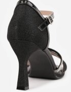 vices Sandale Negre stiletto Decorate cu zirconii și sclipici Lenallis