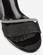 vices Sandale Negre stiletto Decorate cu zirconii și sclipici Lenallis