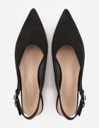 vices Sandale Negre Tip Slingback cu Branț din Piele Naturală Rallora