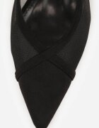 vices Sandale Negre Transparente cu toc mic Tip Slingback Atilessa