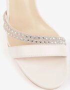 vices Sandale pe toc stiletto cu barete asimetrice cu strasuri Monotis Bej