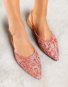 vices Sandale Portocalii Slingback cu Decorațiuni Metalice Janavie