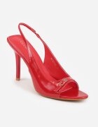 vices Sandale Roșii Lăcuite cu Toc Stiletto Slingback cu Cataramă Metalică Harmonia