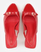 vices Sandale Roșii Lăcuite cu Toc Stiletto Slingback cu Cataramă Metalică Harmonia