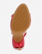 vices Sandale Roșii Lăcuite cu Toc Stiletto Slingback cu Cataramă Metalică Harmonia