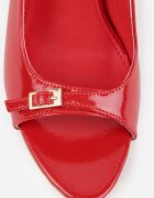 vices Sandale Roșii Lăcuite cu Toc Stiletto Slingback cu Cataramă Metalică Harmonia