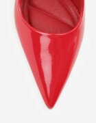 vices Sandale Roșii Lăcuite cu Toc Subțire Tip Slingback Dolenita