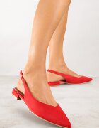 vices Sandale Roșii Slingback cu Branț din Piele Naturală Annisae