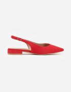 vices Sandale Roșii Slingback cu Branț din Piele Naturală Annisae