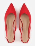 vices Sandale Roșii Slingback cu Branț din Piele Naturală Annisae