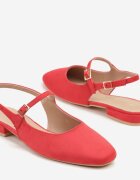 vices Sandale Roșii Slingback cu Branț din Piele Naturală Sovritia