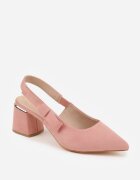 vices Sandale Roz cu toc bloc Slingback cu branț din piele Vevoline