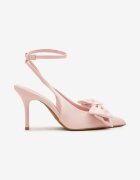 vices Sandale Roz cu toc cui slingback decorate cu fundă Tilvanea