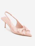 vices Sandale Roz cu toc stiletto Slingback decorate cu fundă Nilendria
