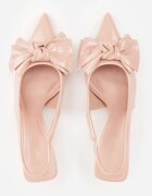 vices Sandale Roz cu toc stiletto Slingback decorate cu fundă Nilendria