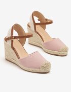 vices Sandale Roz în stil espadrile pe pană din împletitură Amoiella