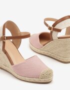 vices Sandale Roz în stil espadrile pe pană din împletitură Amoiella