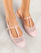 vices Sandale Roz Lăcuite Slingback cu parte superioară din plasă Mairelite