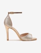 vices Sandale șampanii cu sclipici pe toc cui cu vârf rotund Katoria