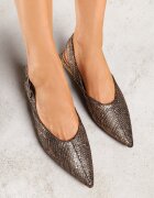 vices Sandale Șampaniu Slingback cu Branț din Piele Naturală Rallora