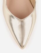vices Sandale Slingback Aurii cu Branț din Piele Naturală Galeresa