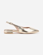vices Sandale Slingback Aurii cu Branț din Piele Naturală Lisanilis