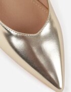 vices Sandale Slingback Aurii cu Branț din Piele Naturală Lisanilis