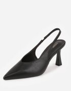 vices Sandale stil Czółenka Negre cu Toc Subțire Slingback Kolliva
