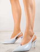 vices Sandale tip pantof Albastre Slingback cu toc tip stiletto Tilionea