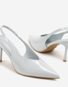 vices Sandale tip pantof Albastre Slingback cu toc tip stiletto Tilionea