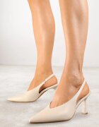 vices Sandale tip pantof Bej cu toc cui Slingback Kolliva