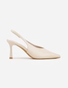 vices Sandale tip pantof Bej cu toc cui Slingback Kolliva