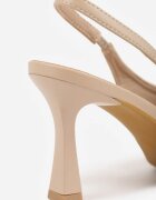 vices Sandale tip pantof Bej închis cu toc cui Slingback Kolliva