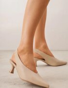 vices Sandale tip pantof Bej închis cu toc pisicuță Tip slingback Liluriela